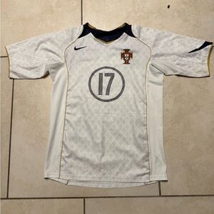 Nike White Soccer Jersey with Number cr7 cristiano ronaldo authentic portugal 17
